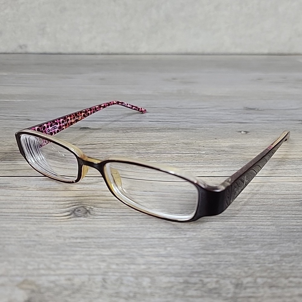 Coach Avery 625 Burgundy Clear Rectangular Eyeglasses Frames Only 48-17‎ 130